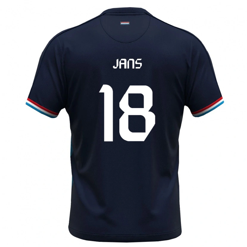 Danxen Hombre Camiseta Luxemburgo Laurent Jans #18 Azul Real Rojo 2ª Equipación 26-28 La Camisa