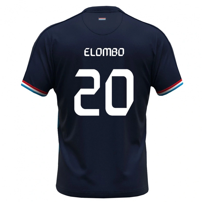 Danxen Hombre Camiseta Luxemburgo Charel Elombo #20 Azul Real Rojo 2ª Equipación 26-28 La Camisa