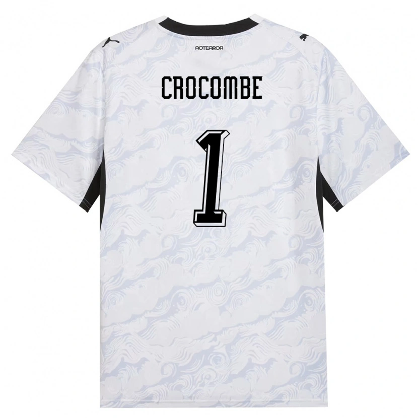 Danxen Hombre Camiseta Nueva Zelanda Max Crocombe #1 Negro Blanco 2ª Equipación 26-28 La Camisa