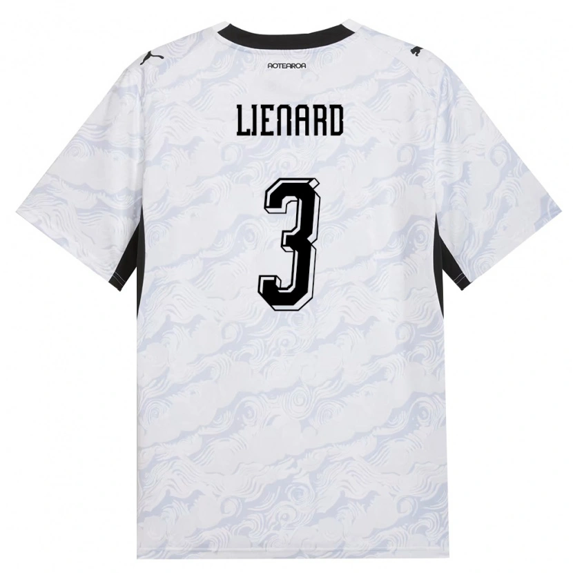Danxen Hombre Camiseta Nueva Zelanda Alex Lienard #3 Negro Blanco 2ª Equipación 26-28 La Camisa