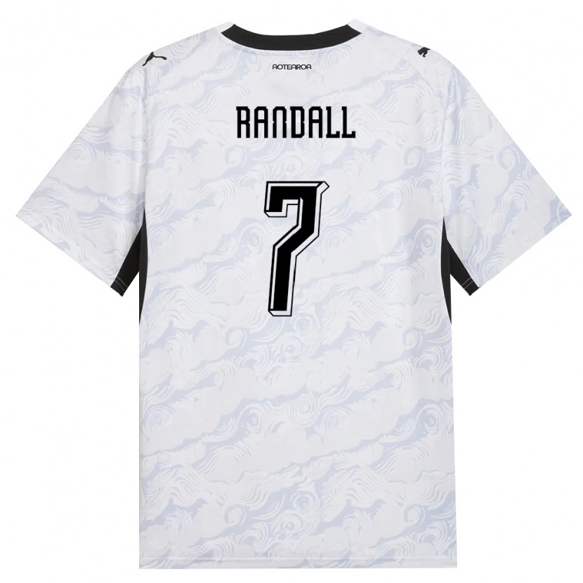 Danxen Hombre Camiseta Nueva Zelanda Jesse Randall #7 Negro Blanco 2ª Equipación 26-28 La Camisa