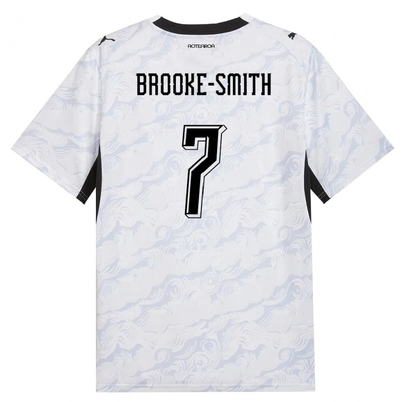 Danxen Hombre Camiseta Nueva Zelanda Luke Brooke-Smith #7 Negro Blanco 2ª Equipación 26-28 La Camisa