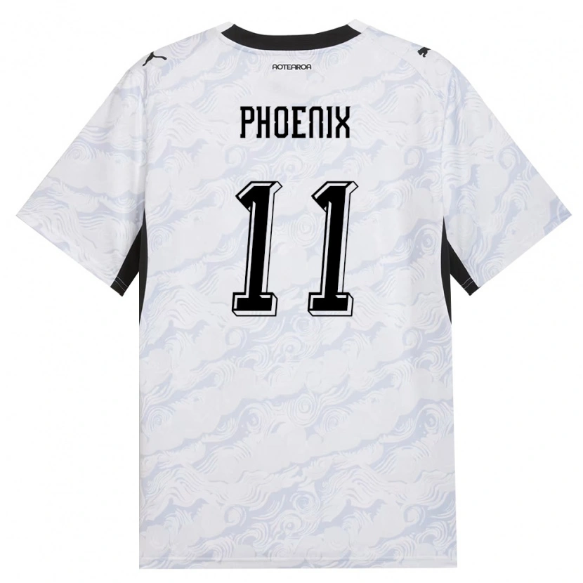 Danxen Hombre Camiseta Nueva Zelanda Codey Phoenix #11 Negro Blanco 2ª Equipación 26-28 La Camisa