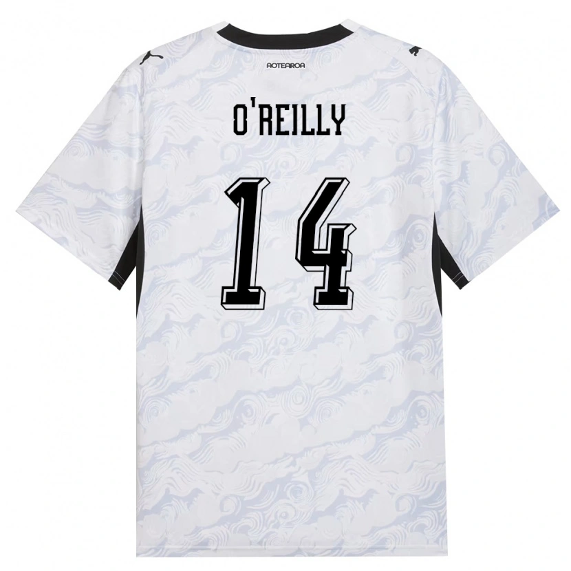Danxen Hombre Camiseta Nueva Zelanda Jackson O'reilly #14 Negro Blanco 2ª Equipación 26-28 La Camisa