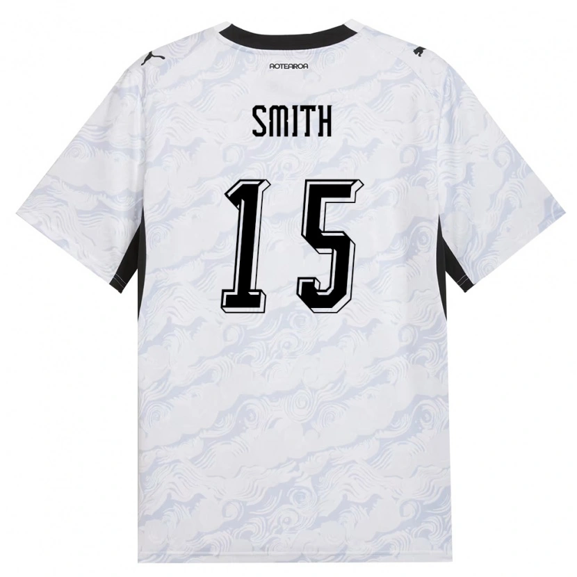 Danxen Hombre Camiseta Nueva Zelanda Jayden Smith #15 Negro Blanco 2ª Equipación 26-28 La Camisa