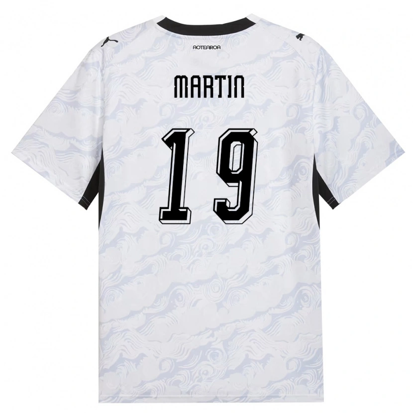 Danxen Hombre Camiseta Nueva Zelanda Nathan Martin #19 Negro Blanco 2ª Equipación 26-28 La Camisa