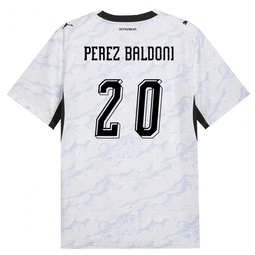 Danxen Hombre Camiseta Nueva Zelanda Benjamin Perez Baldoni #20 Negro Blanco 2ª Equipación 26-28 La Camisa