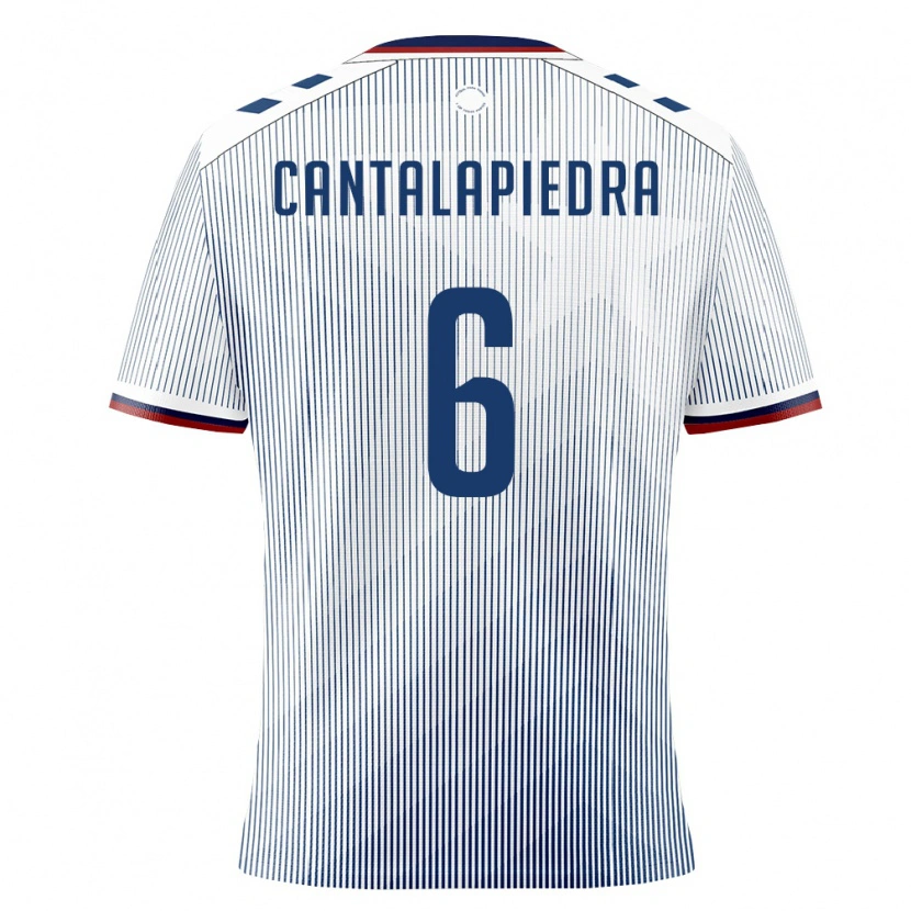 Danxen Hombre Camiseta Puerto Rico Marco Cantalapiedra #6 Azul Real Blanco 2ª Equipación 26-28 La Camisa