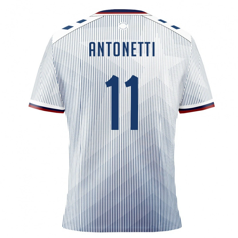 Danxen Hombre Camiseta Puerto Rico Leandro Antonetti #11 Azul Real Blanco 2ª Equipación 26-28 La Camisa