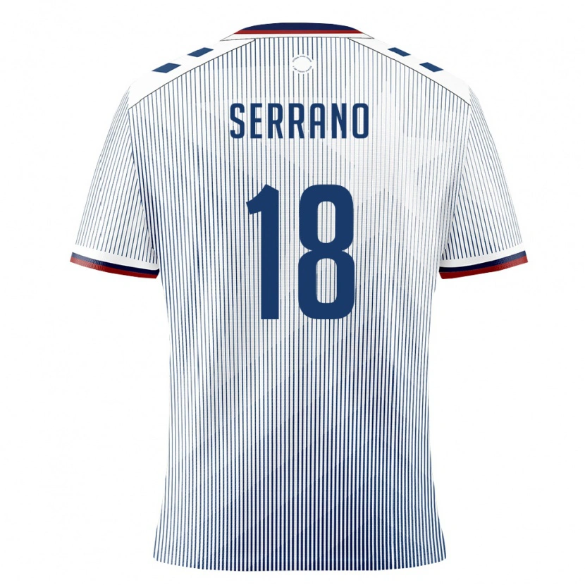 Danxen Hombre Camiseta Puerto Rico Joel Serrano #18 Azul Real Blanco 2ª Equipación 26-28 La Camisa