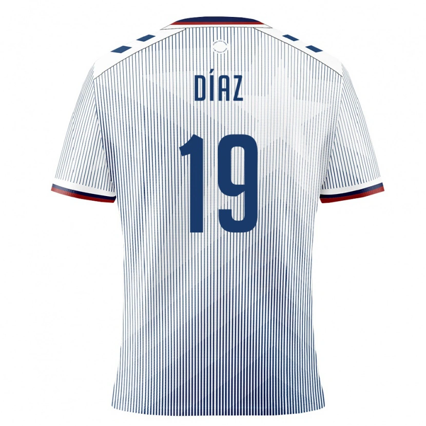 Danxen Hombre Camiseta Puerto Rico Derick Díaz #19 Azul Real Blanco 2ª Equipación 26-28 La Camisa
