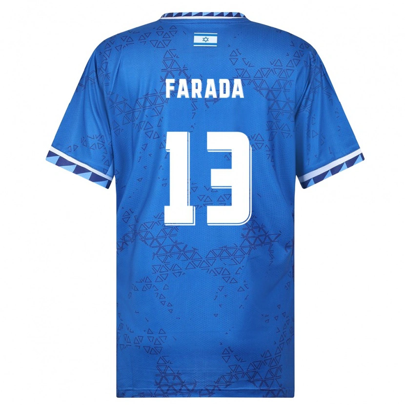 Danxen Hombre Camiseta Israel Ayano Farada #13 Azul Blanco 2ª Equipación 26-28 La Camisa