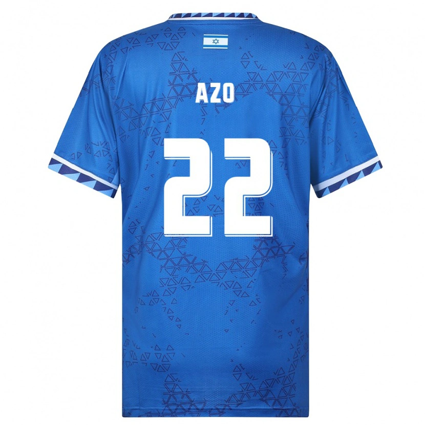 Danxen Hombre Camiseta Israel Ori Azo #22 Azul Blanco 2ª Equipación 26-28 La Camisa