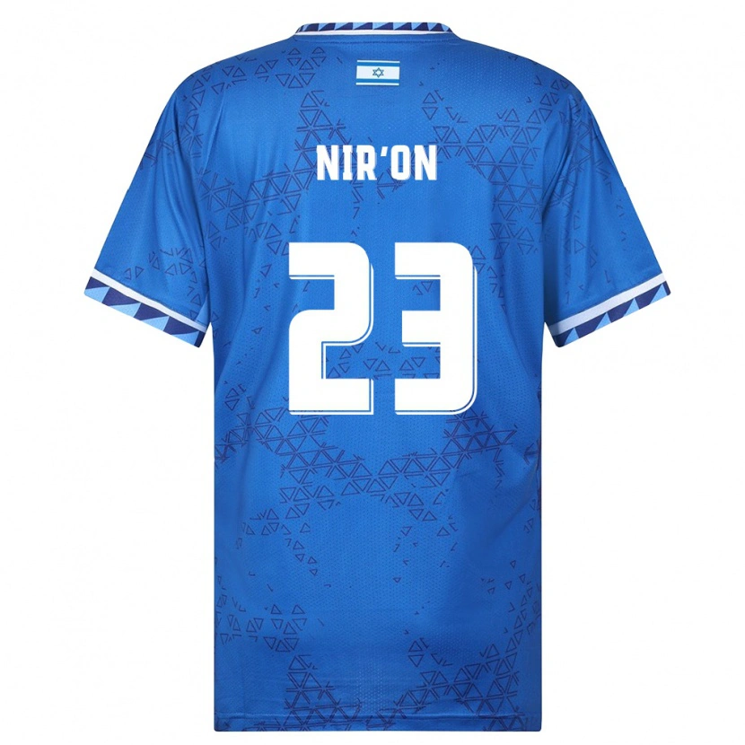 Danxen Hombre Camiseta Israel Omer Nir'on #23 Azul Blanco 2ª Equipación 26-28 La Camisa