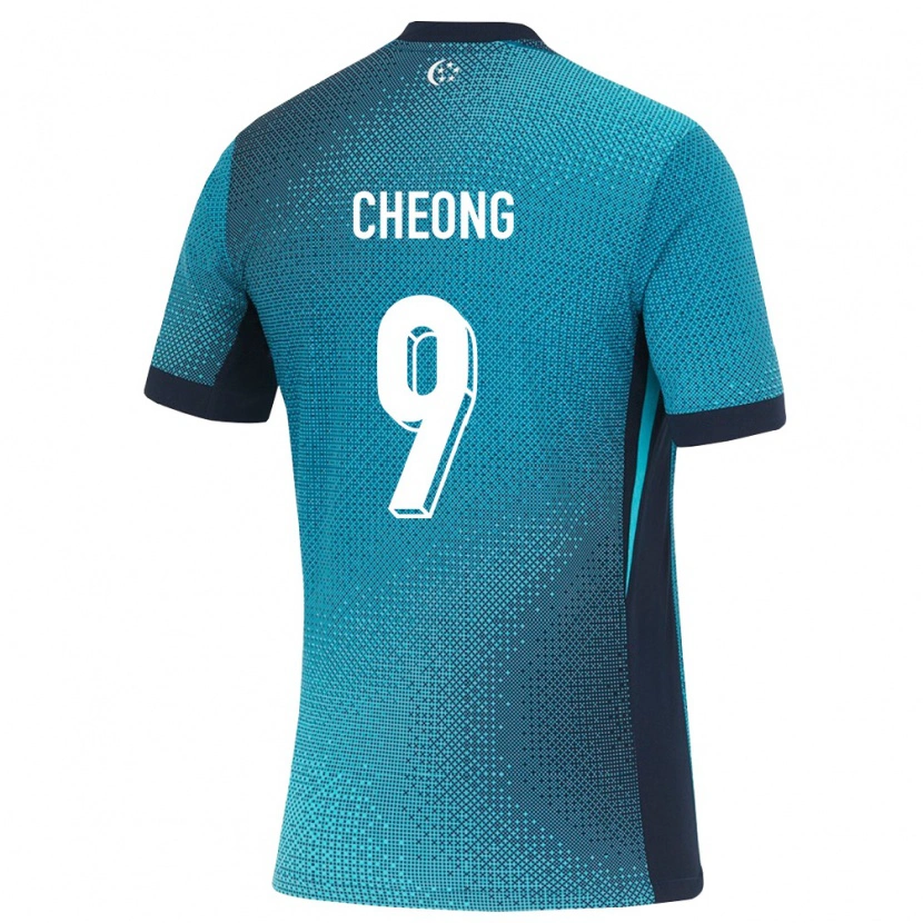 Danxen Hombre Camiseta Singapur Caelan Cheong #9 Turquesa Oscuro Negro 2ª Equipación 26-28 La Camisa