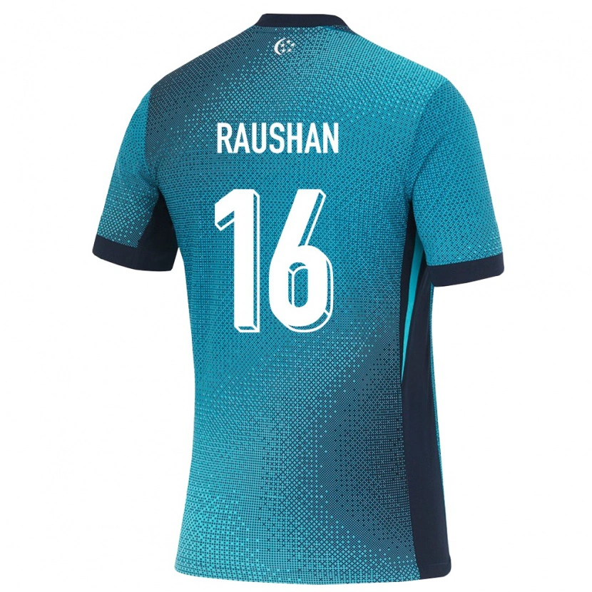 Danxen Hombre Camiseta Singapur Aniq Raushan #16 Turquesa Oscuro Negro 2ª Equipación 26-28 La Camisa