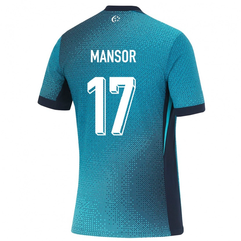 Danxen Hombre Camiseta Singapur Shaddiq Mansor #17 Turquesa Oscuro Negro 2ª Equipación 26-28 La Camisa