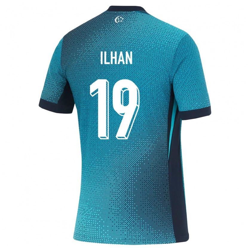 Danxen Hombre Camiseta Singapur Ilhan Fandi #19 Turquesa Oscuro Negro 2ª Equipación 26-28 La Camisa