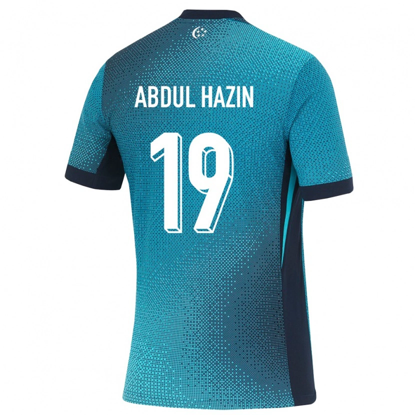 Danxen Hombre Camiseta Singapur Danish Abdul Hazin #19 Turquesa Oscuro Negro 2ª Equipación 26-28 La Camisa