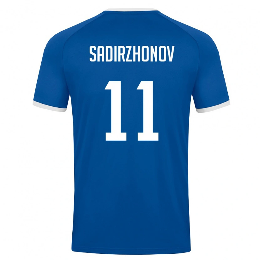 Danxen Mujer Camiseta Uzbekistán Sukhrob Sadirzhonov #11 Azul Real Blanco 1ª Equipación 26-28 La Camisa
