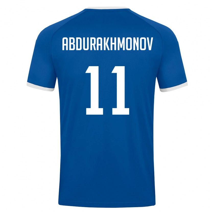 Danxen Mujer Camiseta Uzbekistán Firdavs Abdurakhmonov #11 Azul Real Blanco 1ª Equipación 26-28 La Camisa