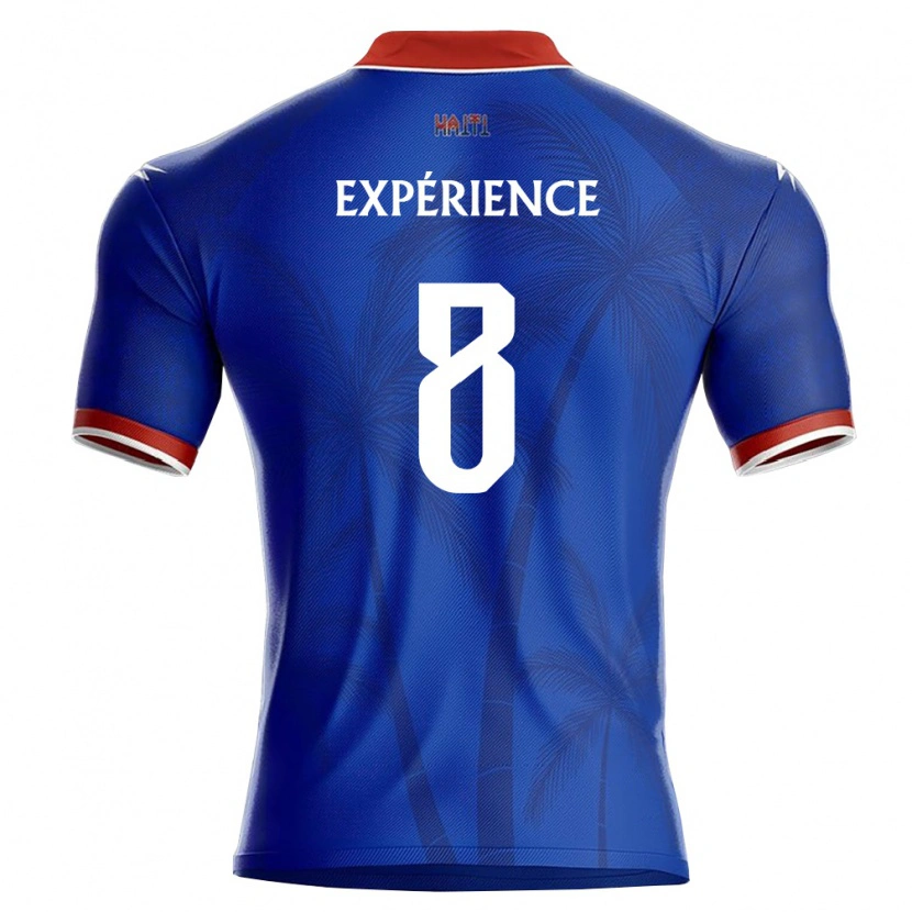 Danxen Mujer Camiseta Haití Martin Expérience #8 Azul Rojo Blanco 1ª Equipación 26-28 La Camisa