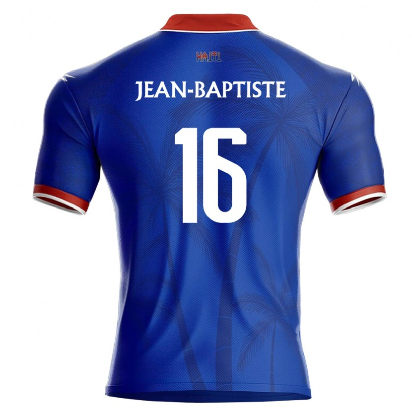Danxen Mujer Camiseta Haití Sonson Jean-Baptiste #16 Azul Rojo Blanco 1ª Equipación 26-28 La Camisa