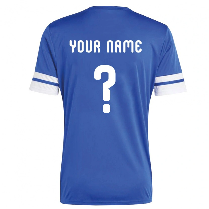 Danxen Mujer Camiseta Curazao Su Nombre #0 Marino Blanco 1ª Equipación 26-28 La Camisa