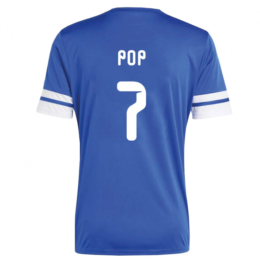 Danxen Mujer Camiseta Curazao Cristian Pop #7 Marino Blanco 1ª Equipación 26-28 La Camisa