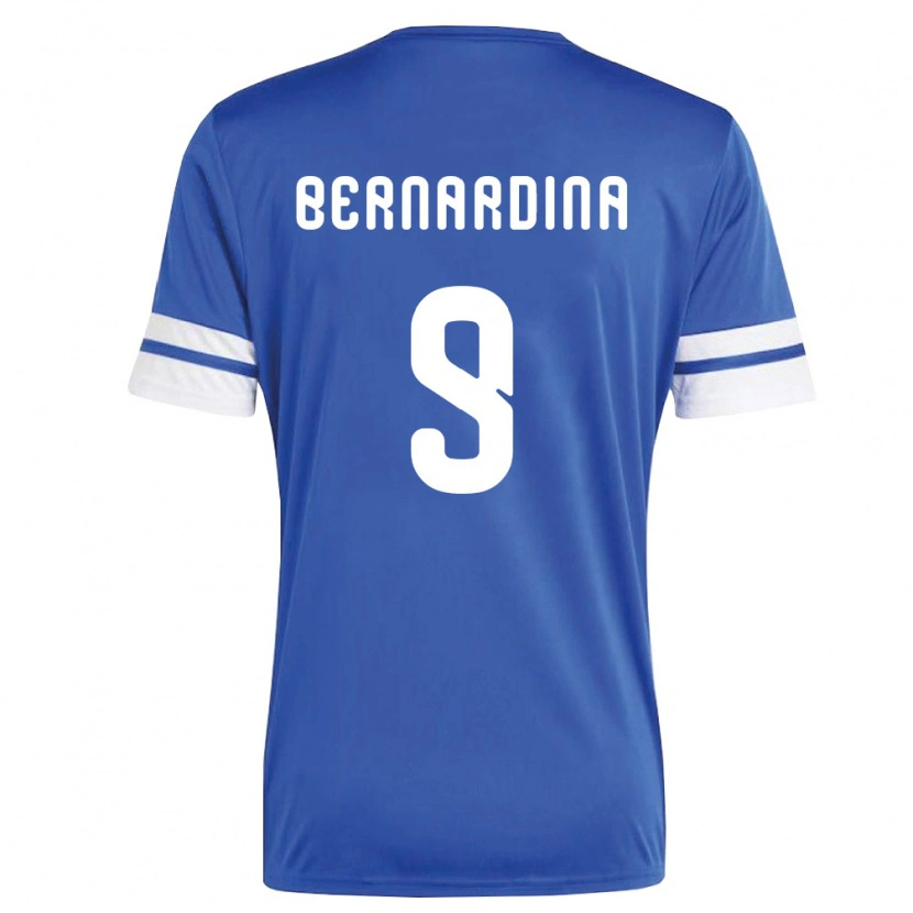 Danxen Mujer Camiseta Curazao Damiënthly Bernardina #9 Marino Blanco 1ª Equipación 26-28 La Camisa