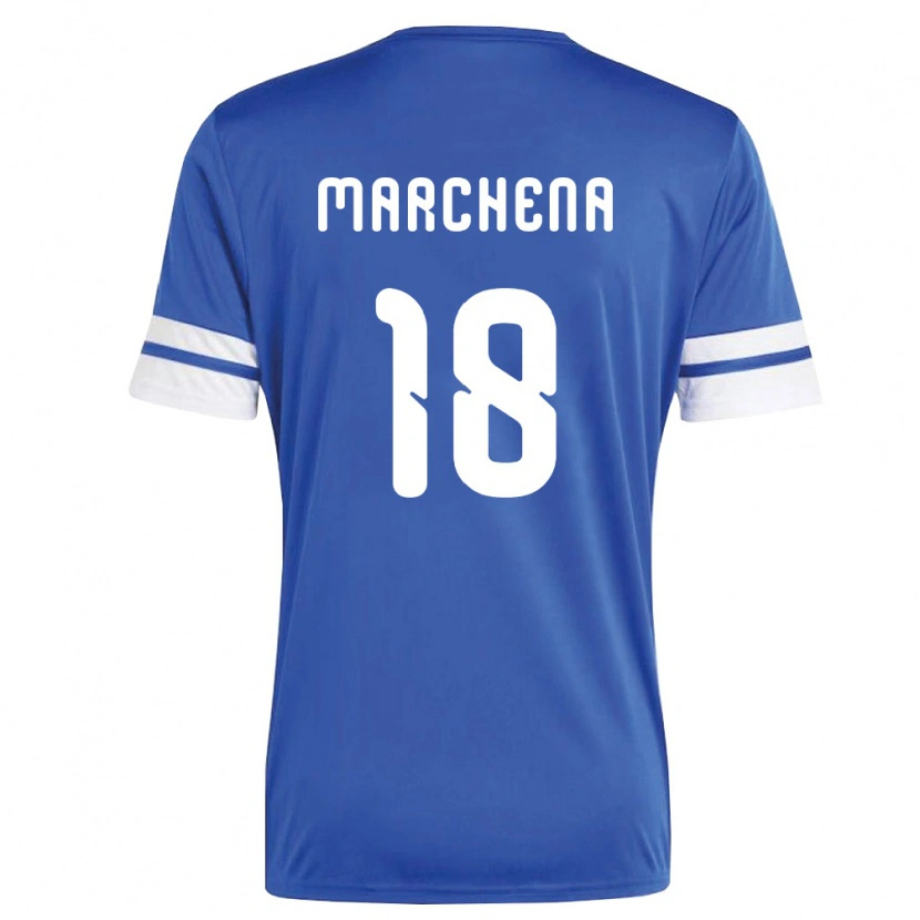 Danxen Mujer Camiseta Curazao Tarino Marchena #18 Marino Blanco 1ª Equipación 26-28 La Camisa