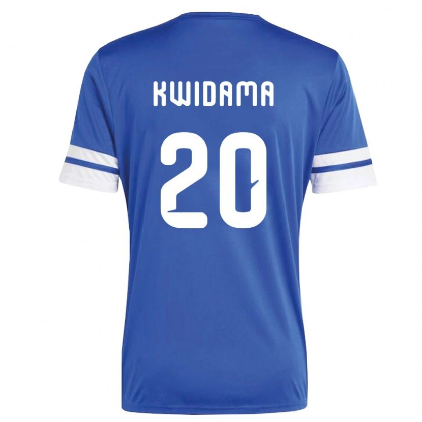Danxen Mujer Camiseta Curazao Jowendrick Kwidama #20 Marino Blanco 1ª Equipación 26-28 La Camisa
