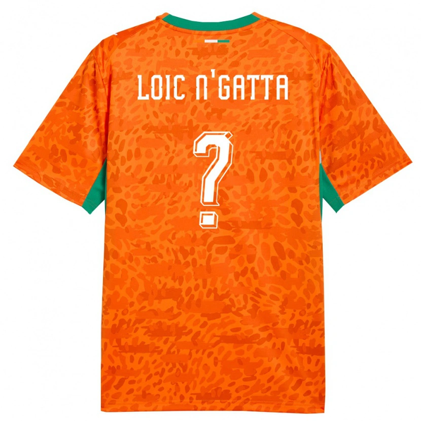 Danxen Mujer Camiseta Costa De Marfil Ange Loïc N'gatta #0 Naranja Verde Blanco 1ª Equipación 26-28 La Camisa