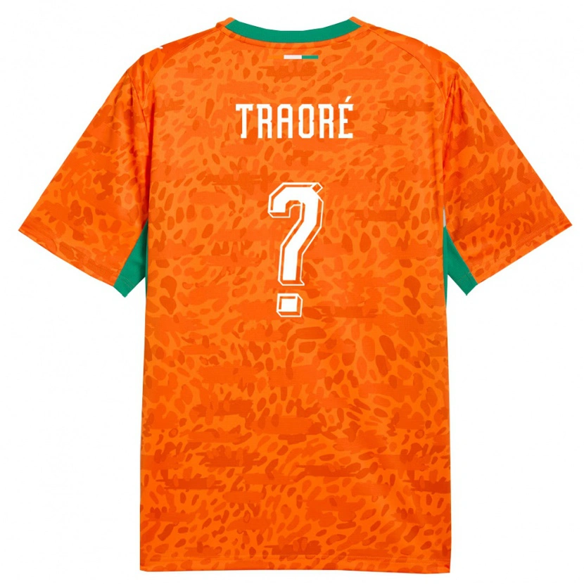 Danxen Mujer Camiseta Costa De Marfil Bénie Traoré #0 Naranja Verde Blanco 1ª Equipación 26-28 La Camisa
