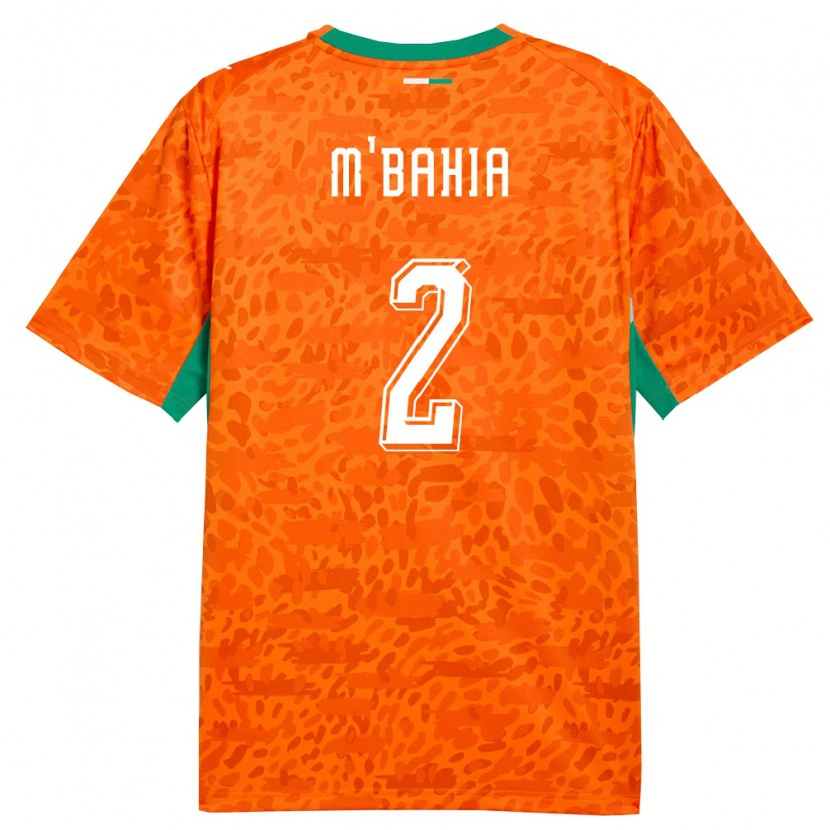 Danxen Mujer Camiseta Costa De Marfil Ivan M'bahia #2 Naranja Verde Blanco 1ª Equipación 26-28 La Camisa