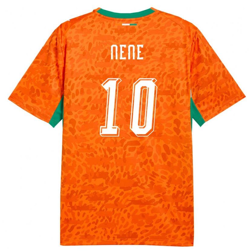 Danxen Mujer Camiseta Costa De Marfil Levy Nene #10 Naranja Verde Blanco 1ª Equipación 26-28 La Camisa