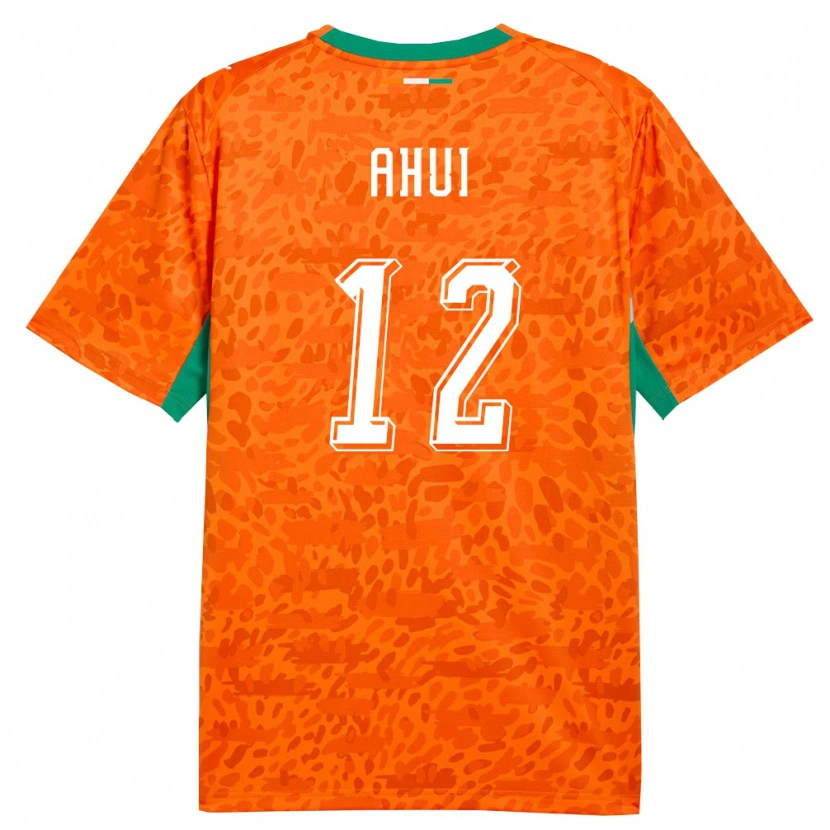 Danxen Mujer Camiseta Costa De Marfil Assabie Ahui #12 Naranja Verde Blanco 1ª Equipación 26-28 La Camisa