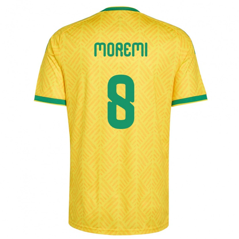 Danxen Mujer Camiseta Sudáfrica Tshepang Moremi #8 Amarillo Verde 1ª Equipación 26-28 La Camisa