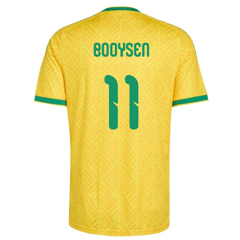 Danxen Mujer Camiseta Sudáfrica Alwande Booysen #11 Amarillo Verde 1ª Equipación 26-28 La Camisa