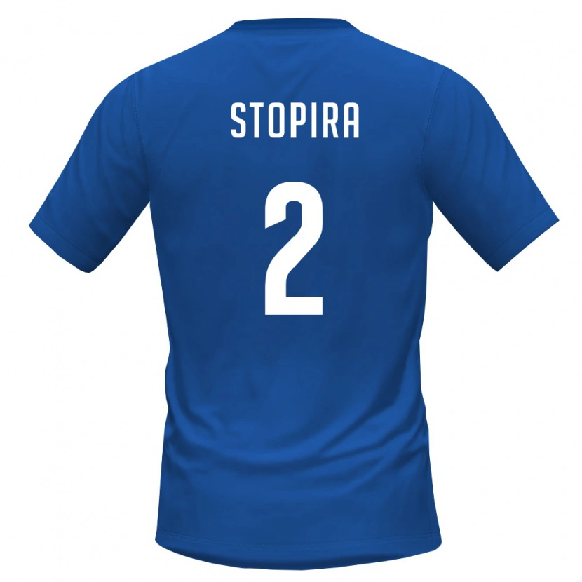 Danxen Mujer Camiseta Cabo Verde Stopira #2 Azul Real Rojo 1ª Equipación 26-28 La Camisa