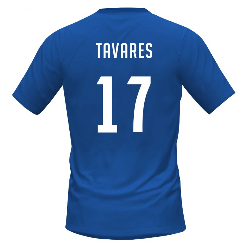 Danxen Mujer Camiseta Cabo Verde Heri Tavares #17 Azul Real Rojo 1ª Equipación 26-28 La Camisa