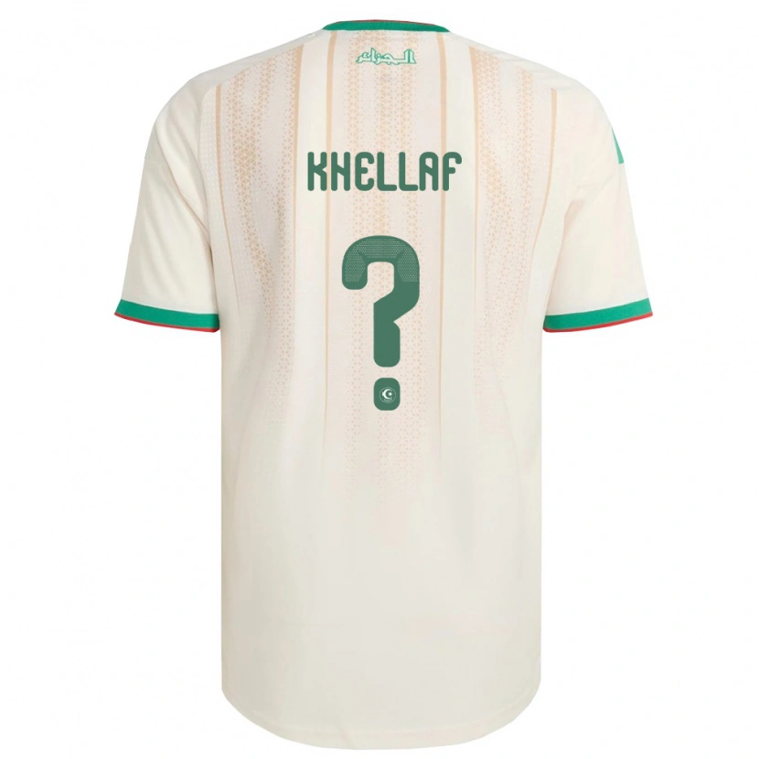 Danxen Mujer Camiseta Argelia Tarek Khellaf #0 Marfil Verde Rojo 1ª Equipación 26-28 La Camisa