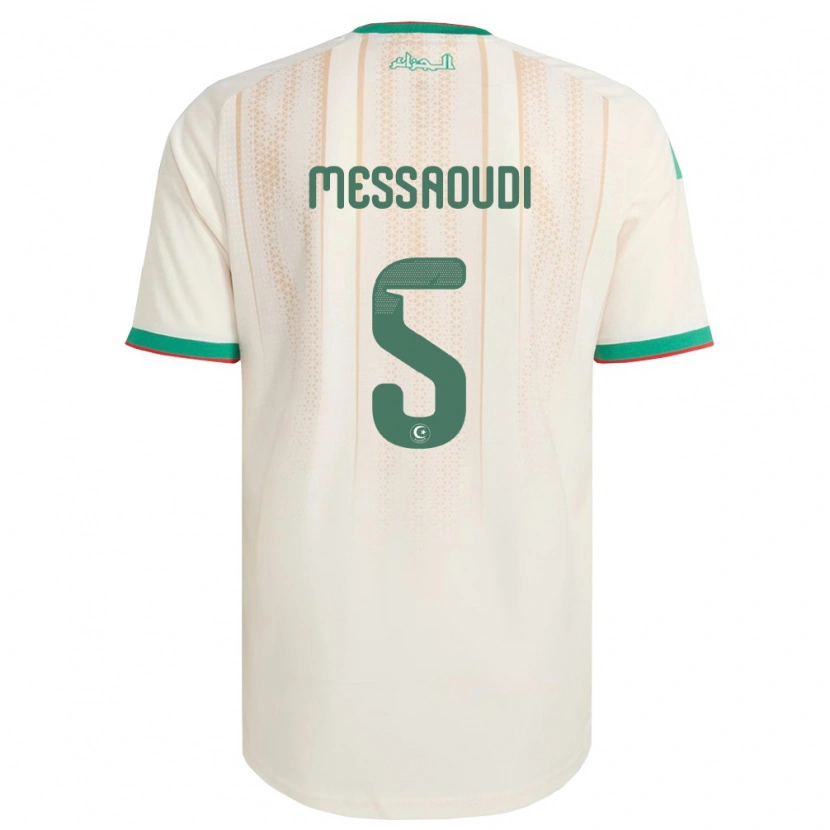 Danxen Mujer Camiseta Argelia Yanis Messaoudi #5 Marfil Verde Rojo 1ª Equipación 26-28 La Camisa