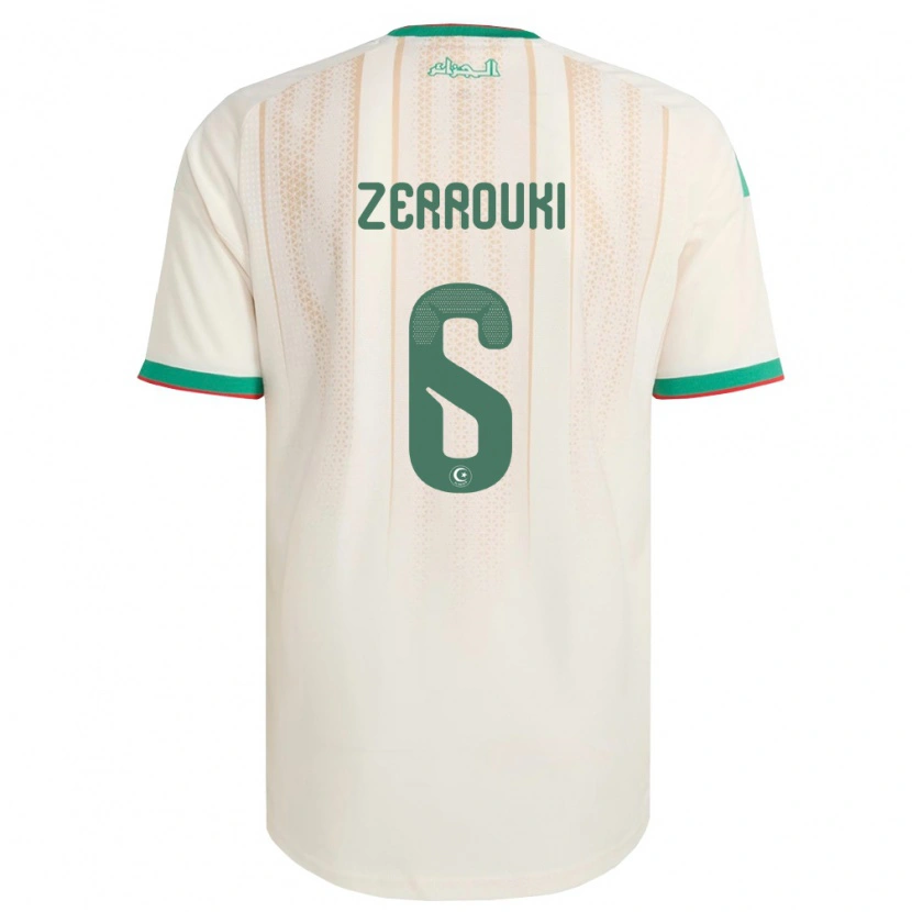 Danxen Mujer Camiseta Argelia Ramiz Zerrouki #6 Marfil Verde Rojo 1ª Equipación 26-28 La Camisa