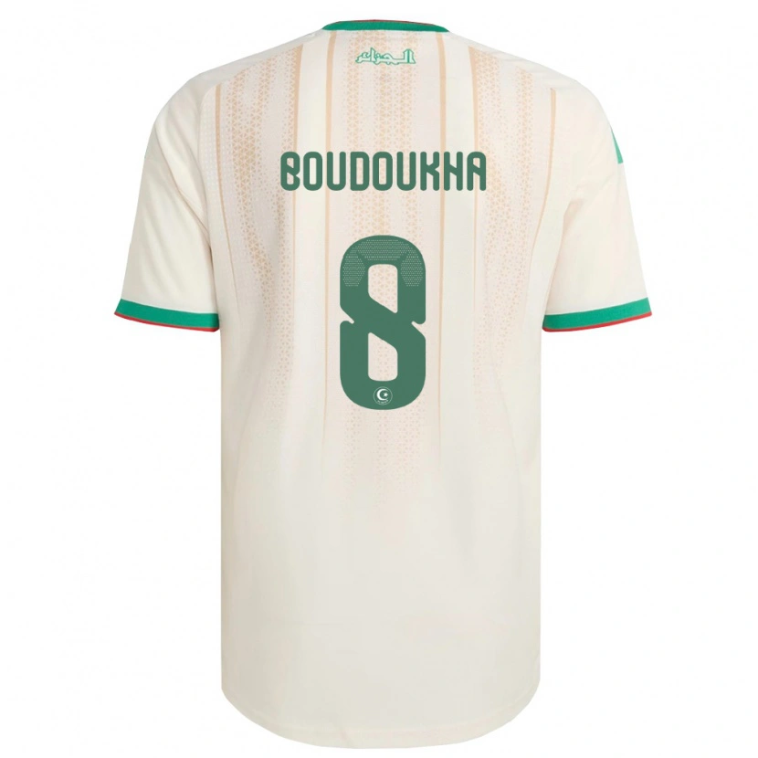 Danxen Mujer Camiseta Argelia Ayoub Boudoukha #8 Marfil Verde Rojo 1ª Equipación 26-28 La Camisa