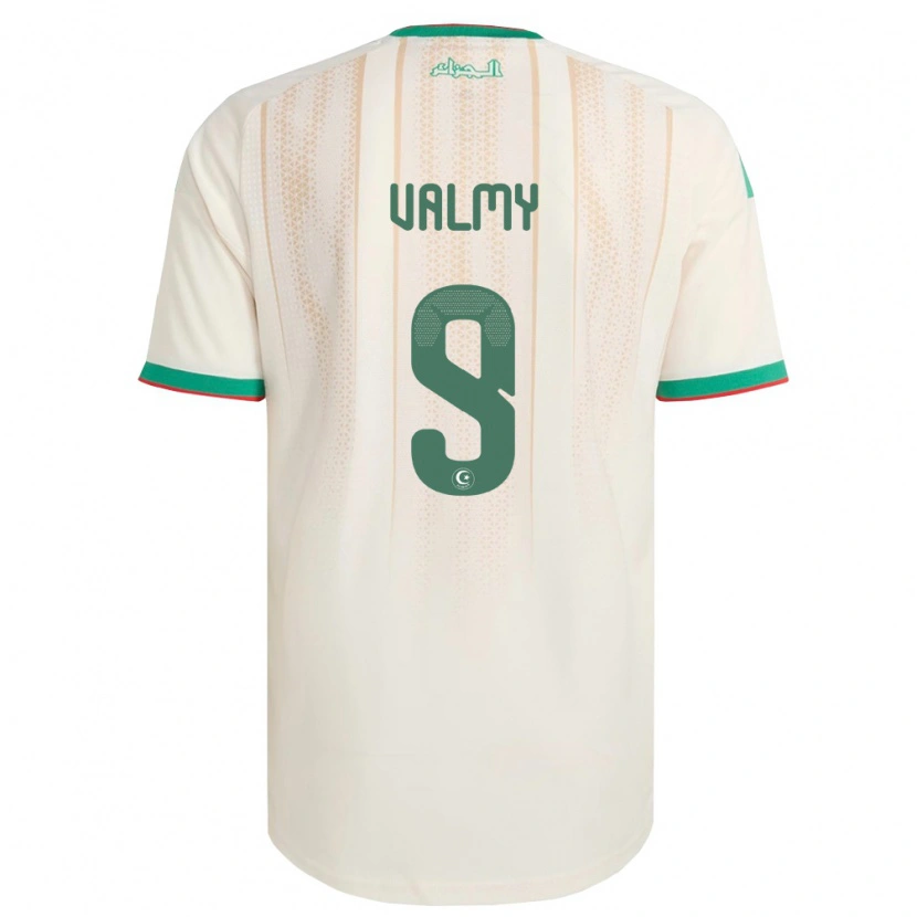 Danxen Mujer Camiseta Argelia Mouhammad Valmy #9 Marfil Verde Rojo 1ª Equipación 26-28 La Camisa
