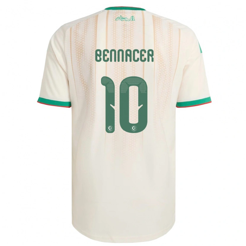 Danxen Mujer Camiseta Argelia Ismaël Bennacer #10 Marfil Verde Rojo 1ª Equipación 26-28 La Camisa
