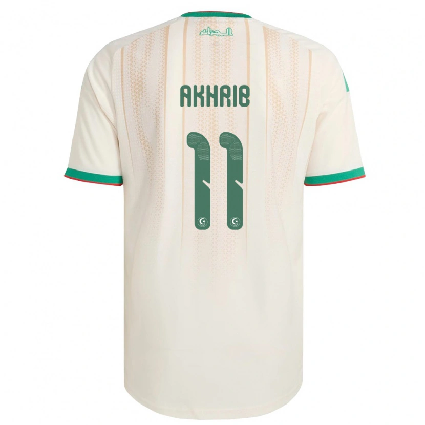 Danxen Mujer Camiseta Argelia Lahlou Akhrib #11 Marfil Verde Rojo 1ª Equipación 26-28 La Camisa