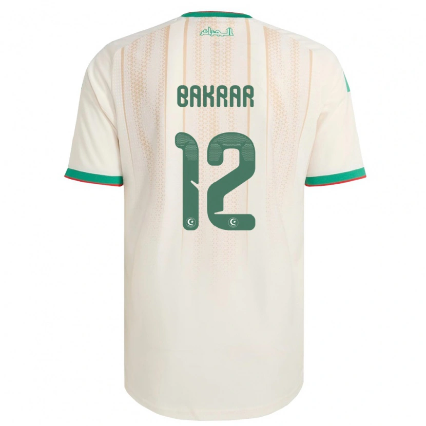 Danxen Mujer Camiseta Argelia Monsef Bakrar #12 Marfil Verde Rojo 1ª Equipación 26-28 La Camisa