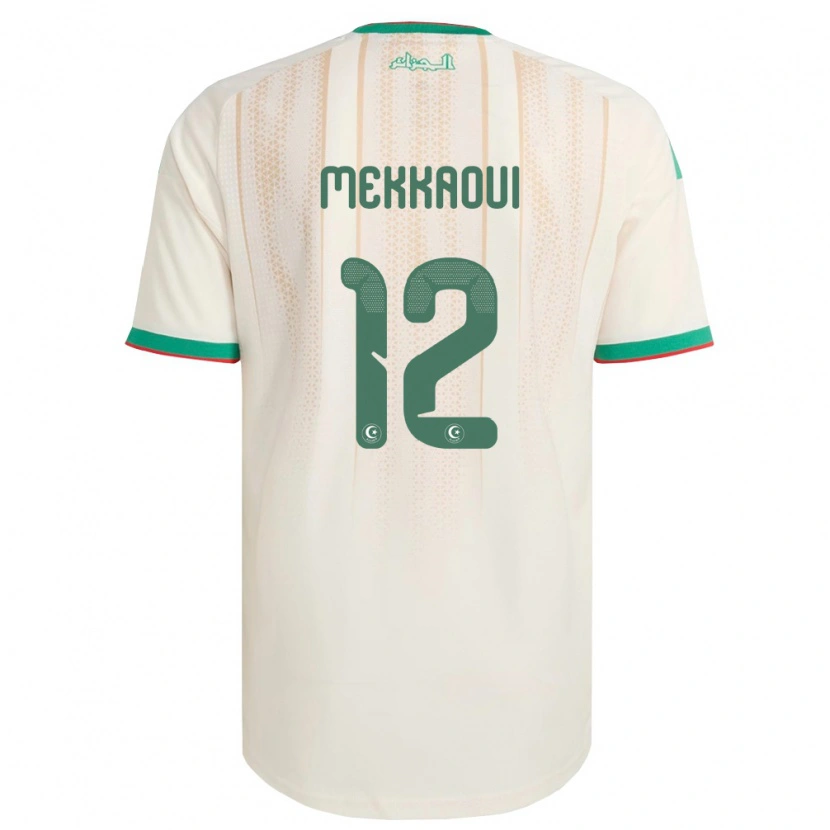 Danxen Mujer Camiseta Argelia Ilyes Mekkaoui #12 Marfil Verde Rojo 1ª Equipación 26-28 La Camisa